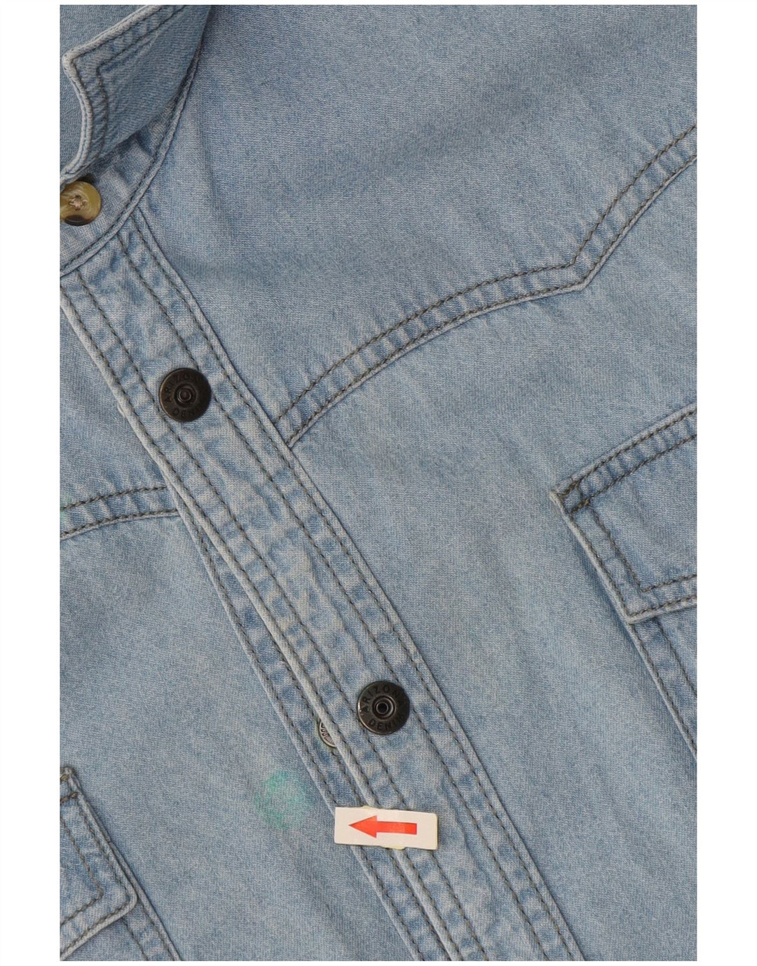 Мужская джинсовая рубашка с коротким рукавом ARIZONA, большая синяя