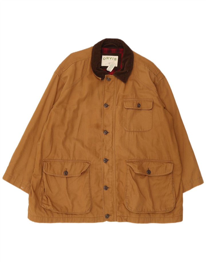 Мужская куртка Orvis UK 44 2XL Коричневый хлопок