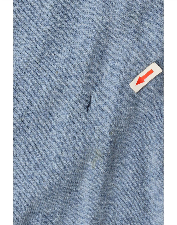 Мужской джемпер с v-образным вырезом Mark & Spencer Blue Harbour, большой синий в крапинку