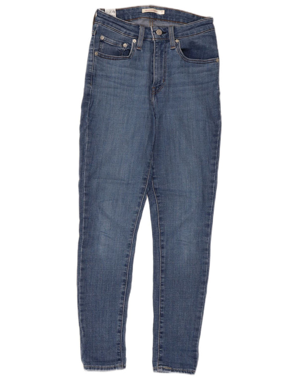 Женские джинсы скинни Levi's 721 с высокой посадкой W27 L28, синие, хлопок