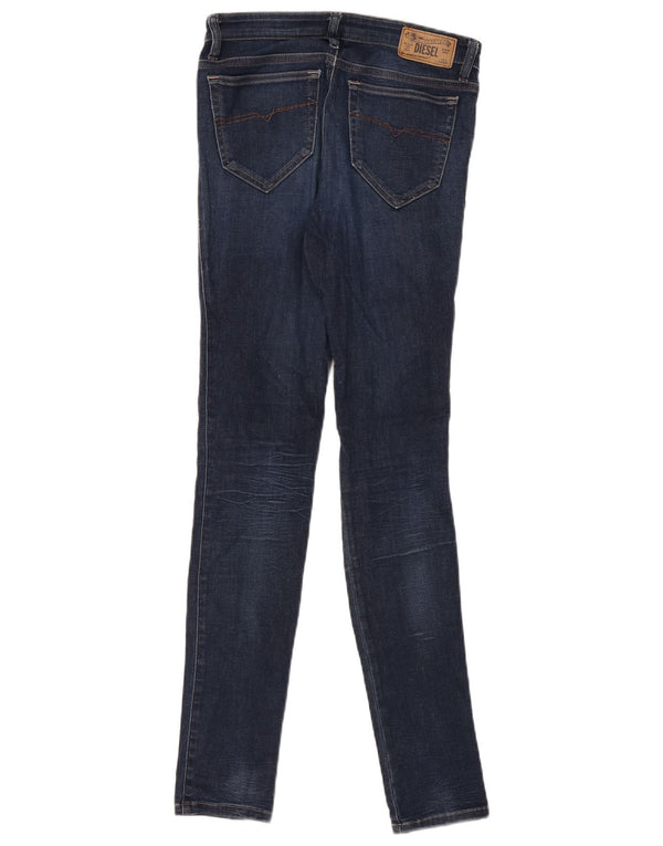 Женские супертонкие джинсы скинни Diesel Skinzee W28 L32, темно-синий хлопок