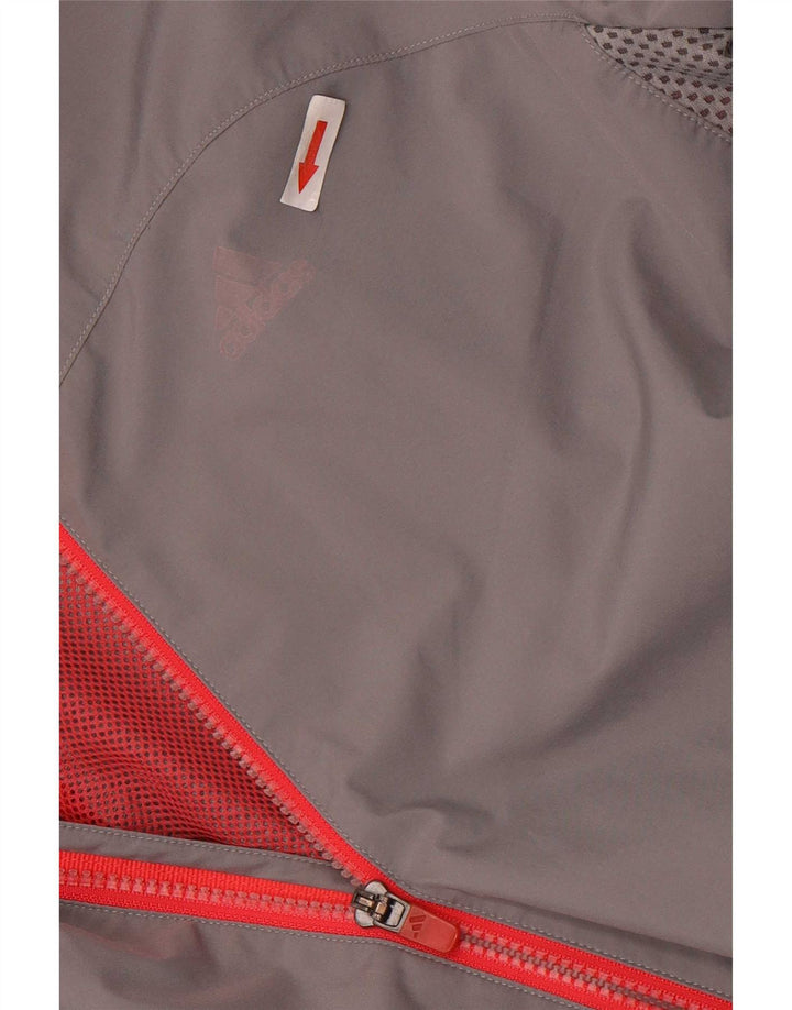 Женский спортивный костюм Adidas Top Jacket UK 16, большой серый полиэстер с цветными блоками