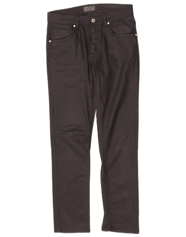 Мужские узкие повседневные брюки Zara EU 38 Small W30 L30, черные хлопковые