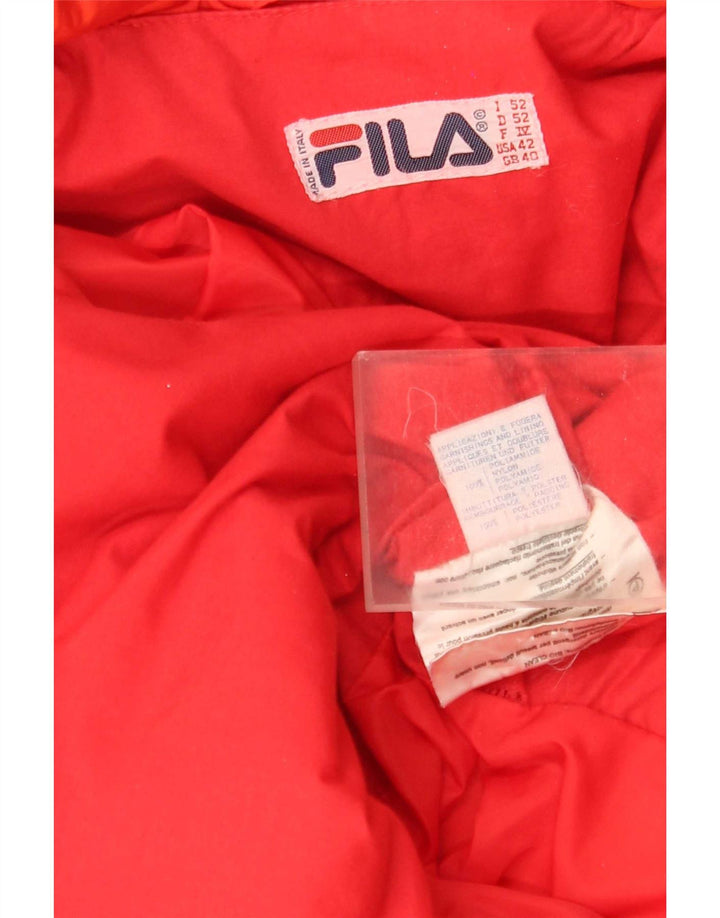 Мужской лыжный комбинезон Fila UK 40, средний оранжевый, полиамид с цветными блоками