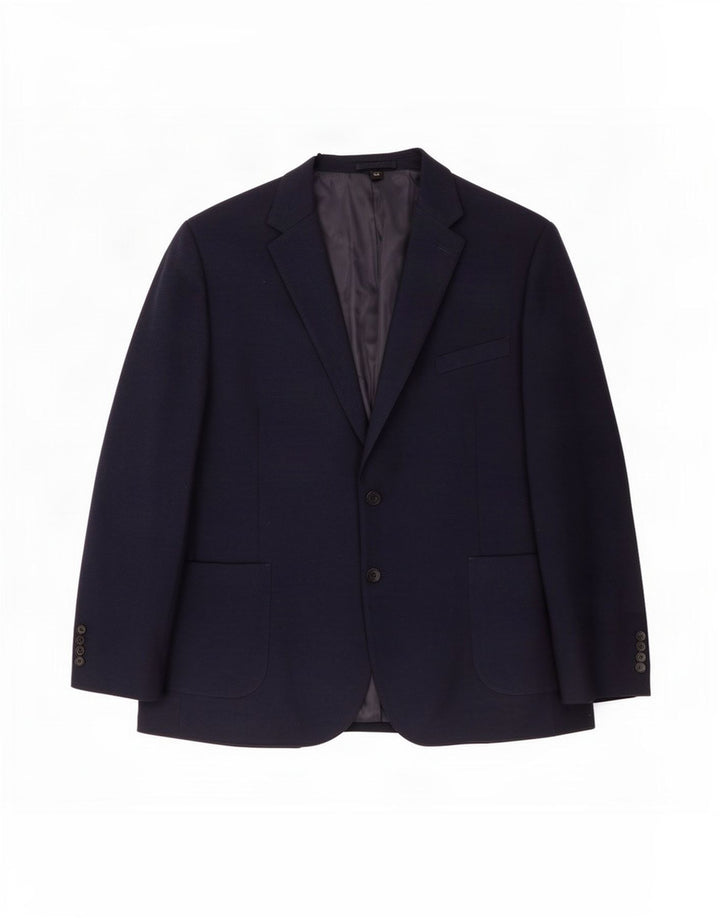 Мужской пиджак с 2 пуговицами Marks & Spencer UK 50 5XL темно-синий из полиамида
