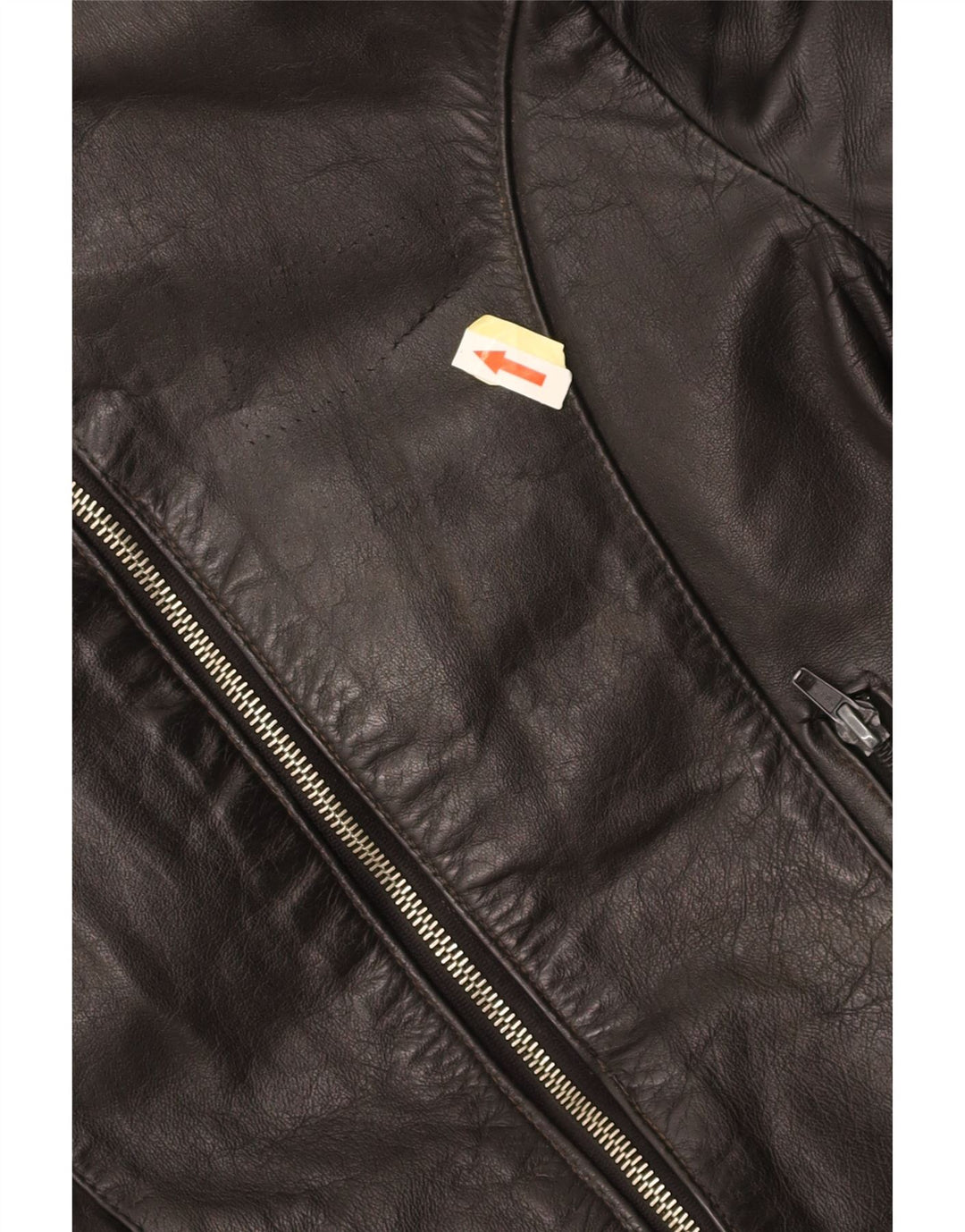 Куртка женская кожаная VINTAGE UK 14, средняя черная