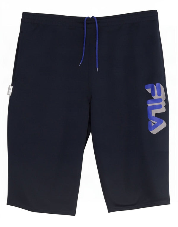 Fila Мужские спортивные шорты с рисунком IT 46/48, маленькие, темно-синие, полиэстер