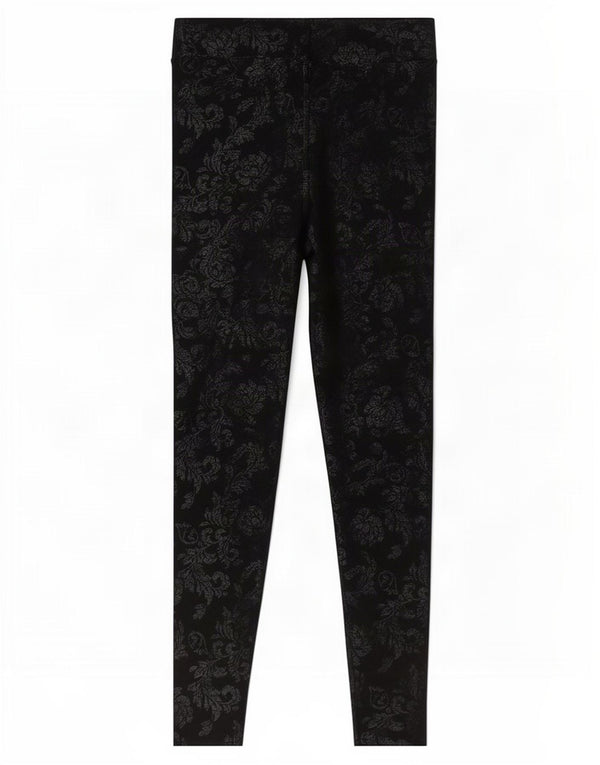 Marks & Spencer Womens Leggings UK 8 Small Black Floral Viscose