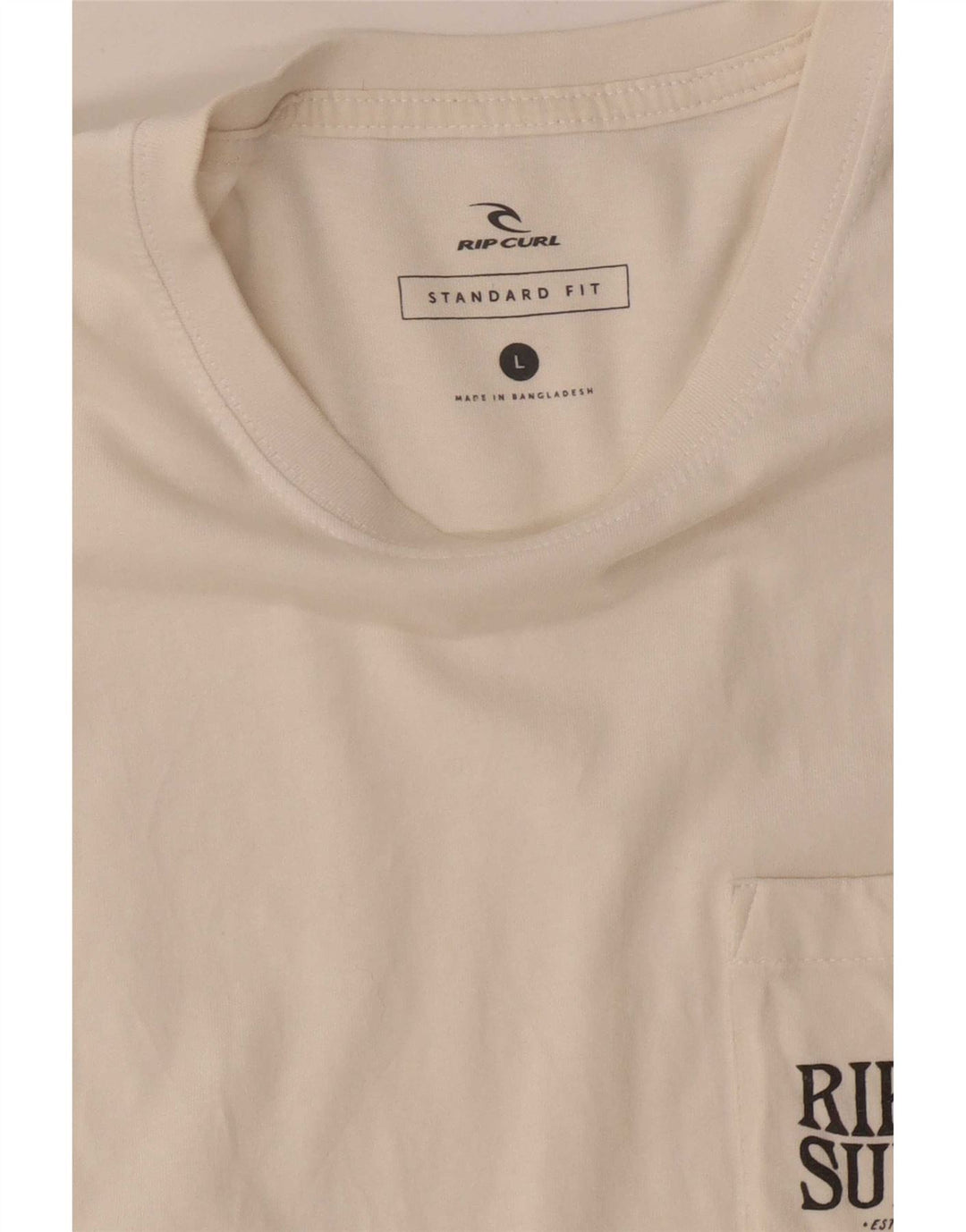 Мужская футболка стандартного кроя с рисунком Rip Curl, большая белая
