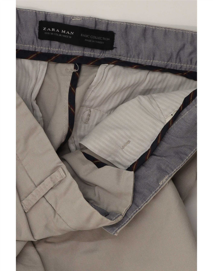 Мужские брюки-чиносы Zara Slim EU 38 Small W30 L34 Серые
