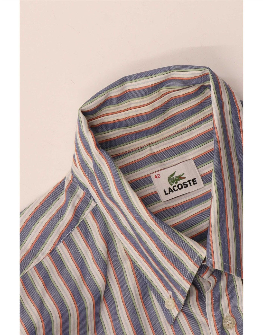 Мужская рубашка Lacoste, размер 42, большая серая полоска