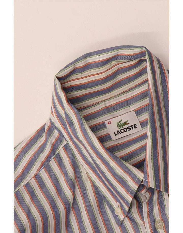 Мужская рубашка Lacoste, размер 42, большая серая полоска
