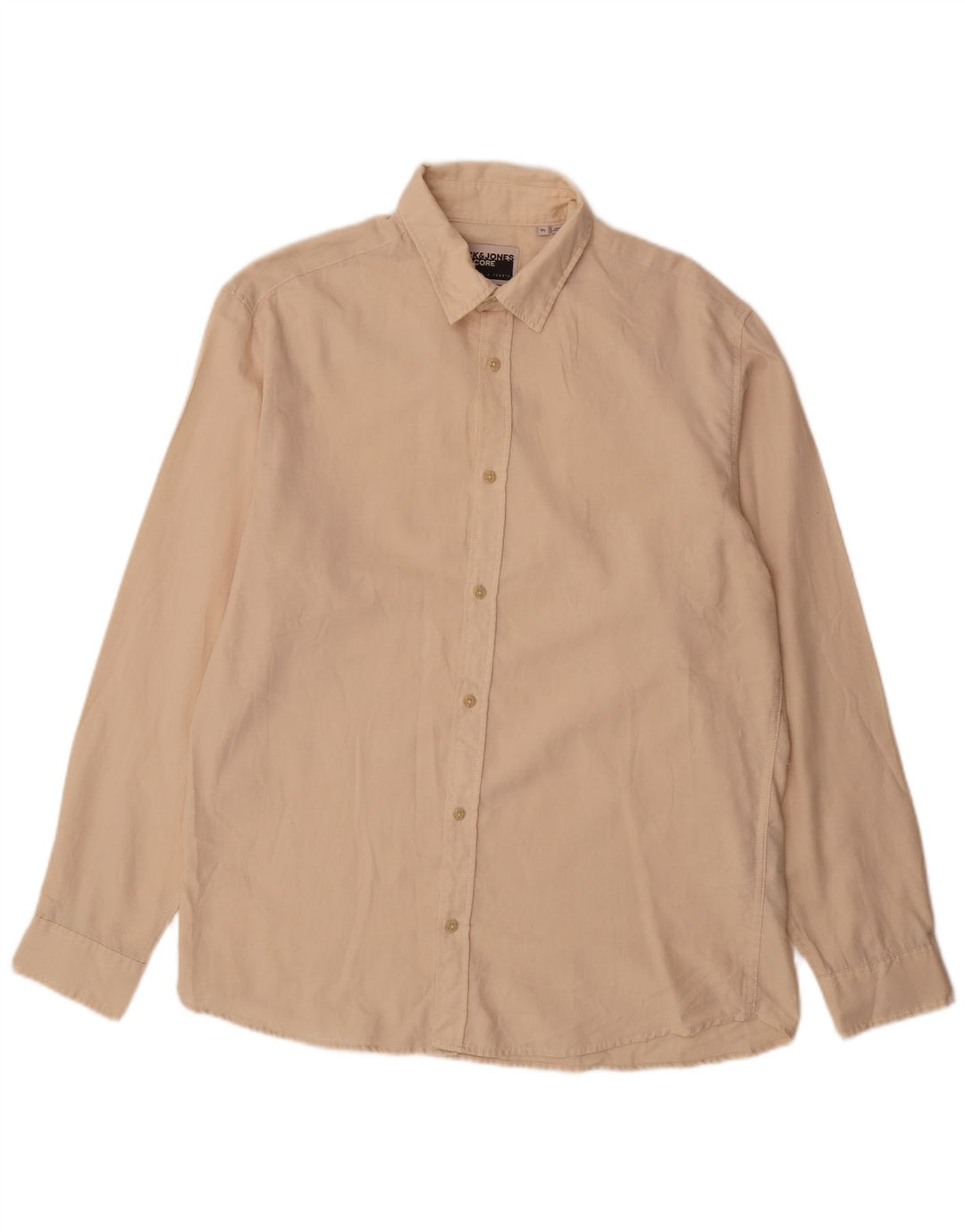 Мужская рубашка Jack & Jones XL, бежевый хлопок