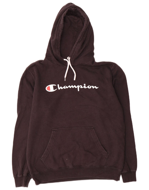 Мужской джемпер с капюшоном Champion стандартного кроя, большой черный, хлопковый