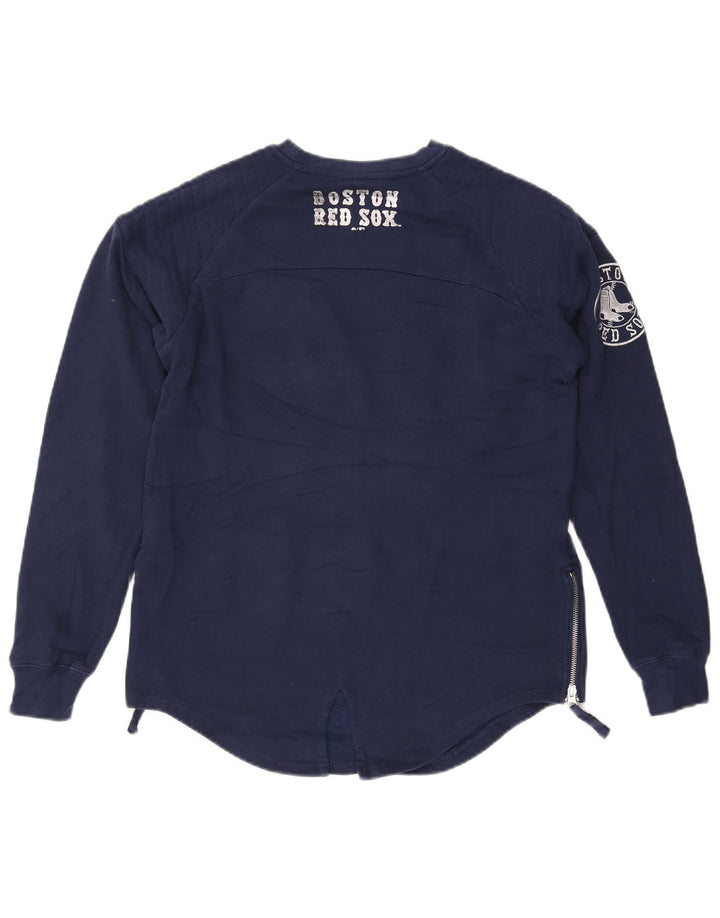 Женский свитер с рисунком Majestic, размер UK 10, маленький, темно-синий