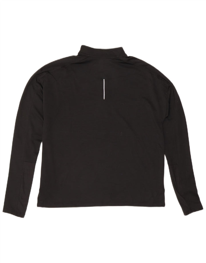 Женский пуловер с воротником на молнии NIKE Dri Fit UK 14, средний черный