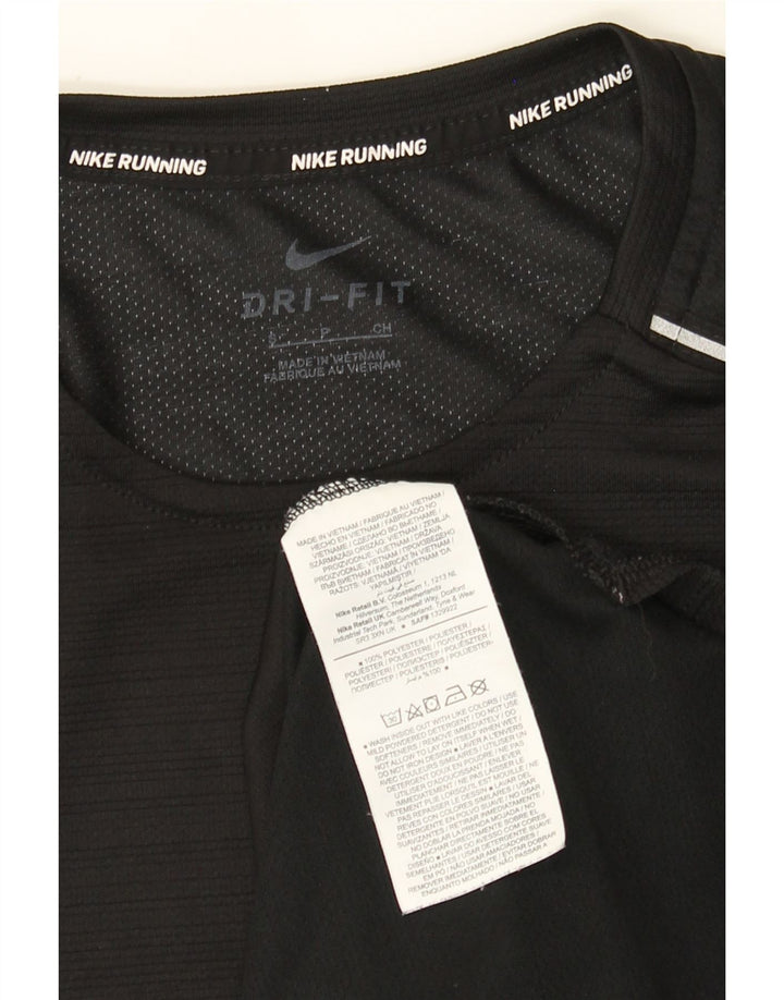 Мужской топ Nike Dri Fit с длинным рукавом, маленький черный полиэстер в тонкую полоску