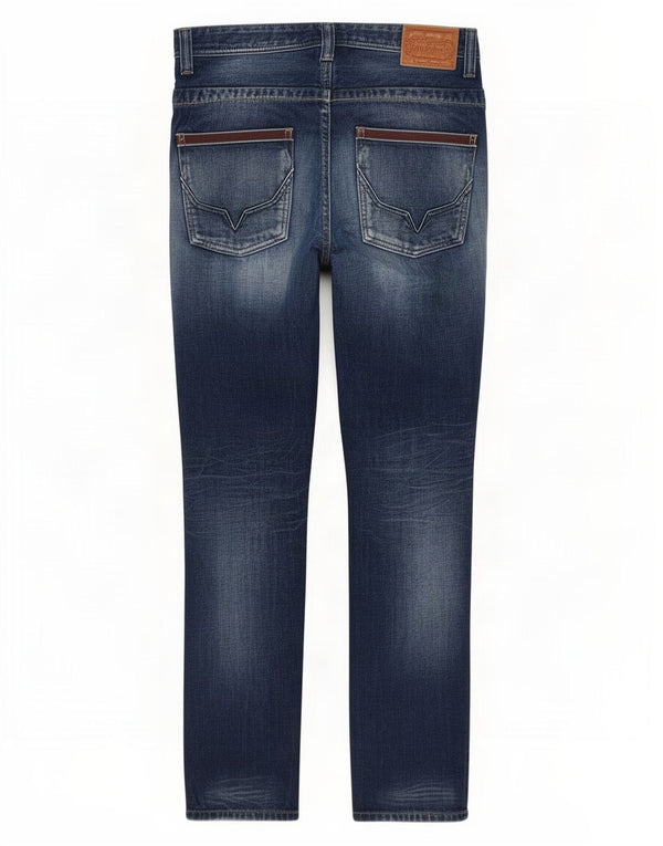 PEPE Jeans Мужские узкие джинсы W33 L34 Темно-синий хлопок