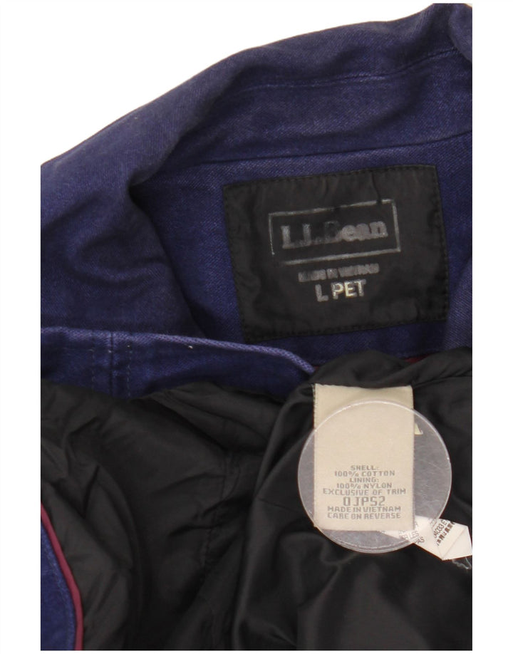Женский джинсовый пиджак L.L.Bean Petite на 5 пуговицах, Великобритания 16, большой темно-синий