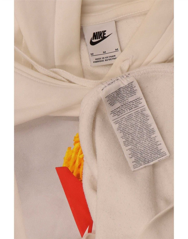 Мужской джемпер с капюшоном Nike с рисунком, средний белый хлопок, хлопок