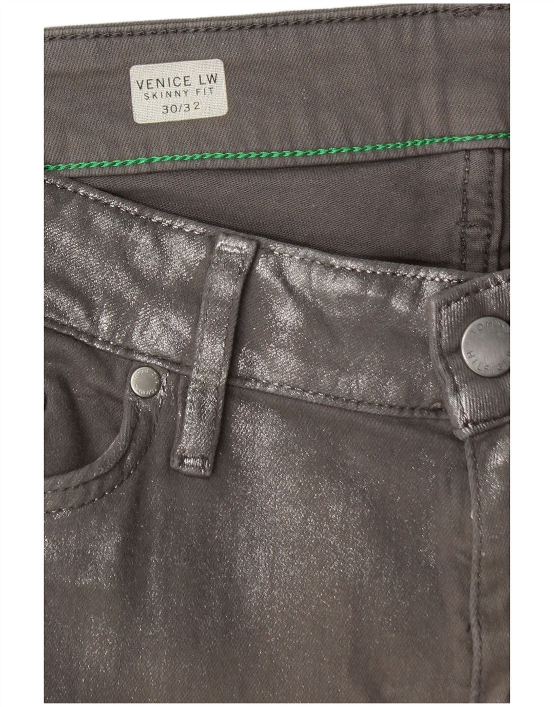 TOMMY HILFIGER Женские джинсы скинни Venice LW W30 L30 Серый хлопок