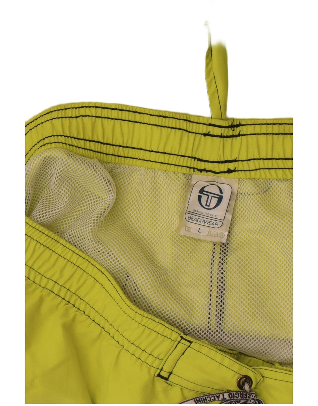 Мужские шорты для плавания Sergio Tacchini с рисунком, полиэстер, большие зеленые полоски