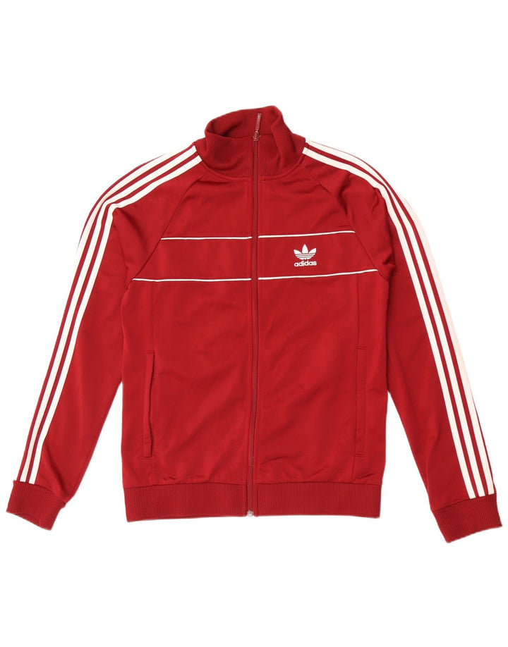 Мужской спортивный костюм Adidas, верхняя куртка, маленький бордовый полиэстер
