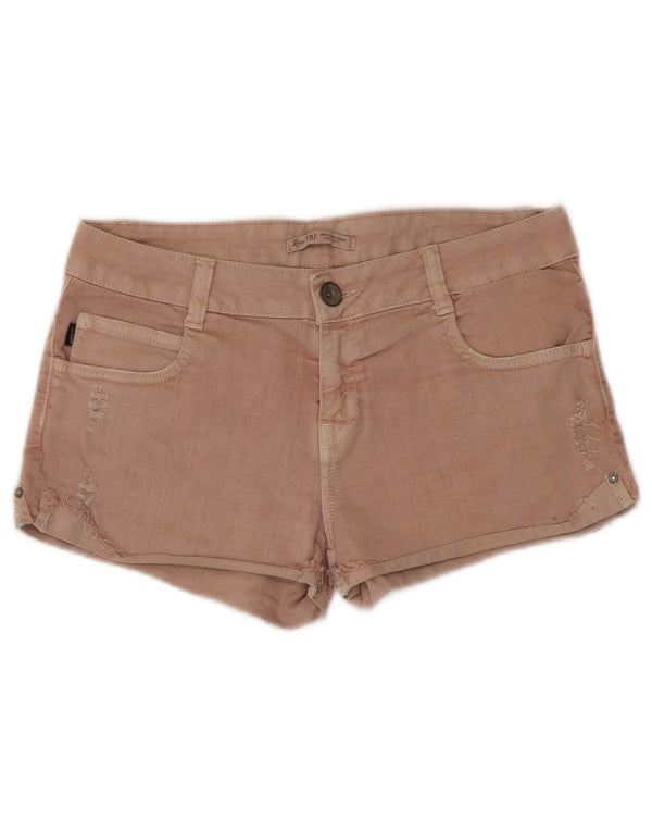 Женские джинсовые шорты Zara Trafaluc EU 38, маленькие W28, розовый хлопок