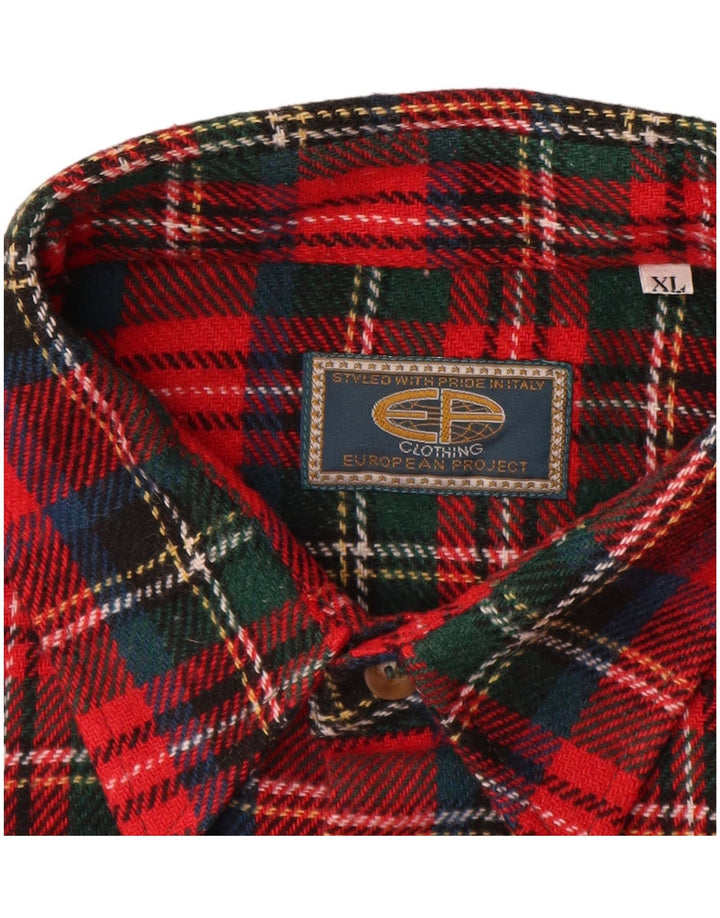 Мужская фланелевая рубашка EUROPEAN PROJECT XL в красную клетку