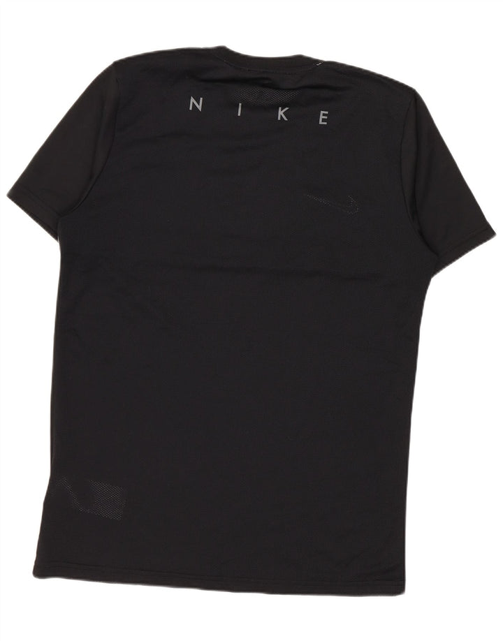 Мужская футболка Nike Dri Fit, средний черный полиэстер с цветными блоками