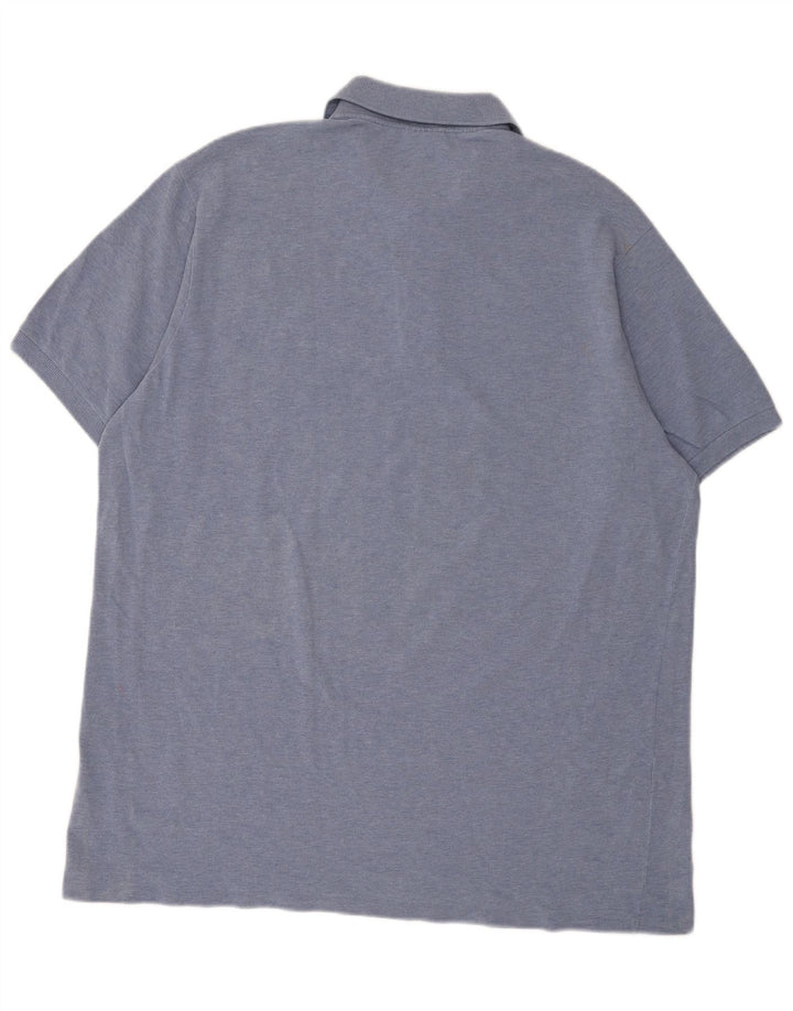 Мужская рубашка-поло Lacoste, размер 7, 2XL, синяя, хлопок
