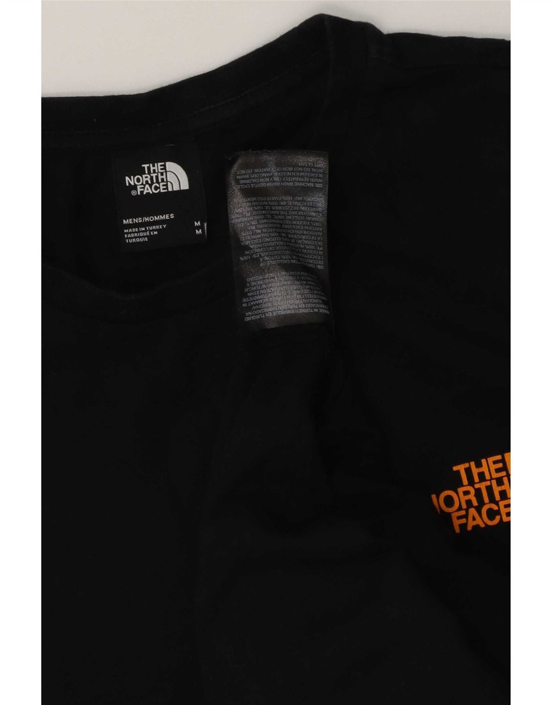 Мужская футболка с рисунком The North Face, хлопковый топ среднего размера, черный