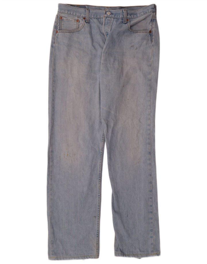 Мужские прямые джинсы LEVI'S 501 W36 L31 синие, хлопок