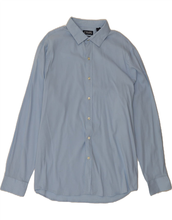 CHAPS Mens Performance Shirt 2XL Blue Nylon Vintage Chaps and Second-Hand Chaps from Messina Hembry 