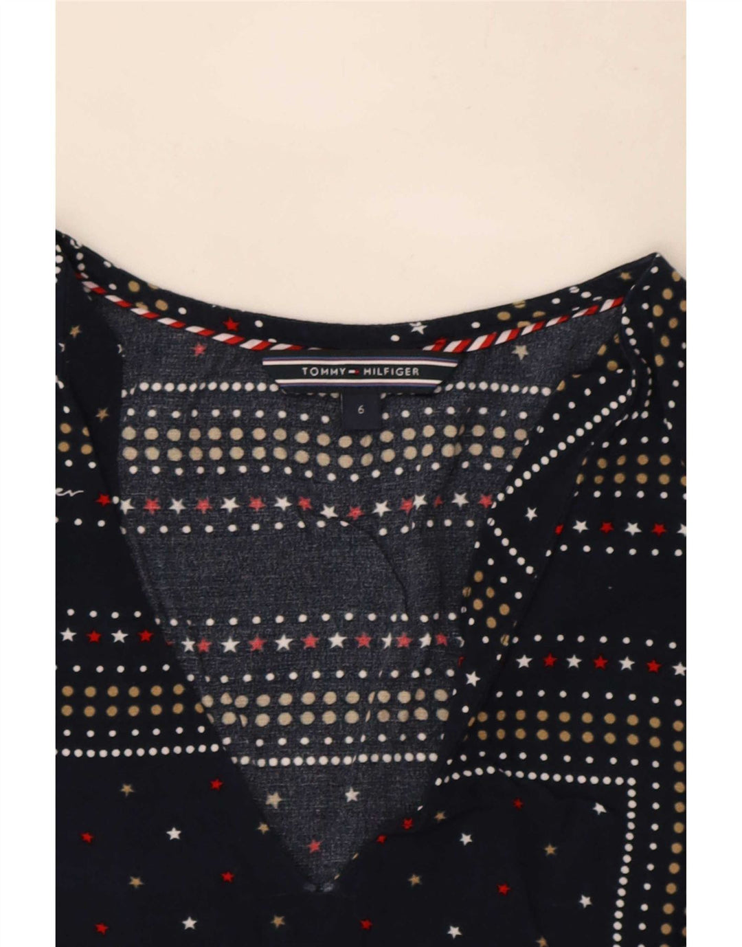 Женская блузка Tommy Hilfiger Top US 6 Medium Navy Blue Spotted