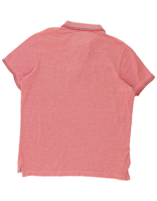 Мужская рубашка-поло Superdry 2XL, хлопок с розовыми крапинками