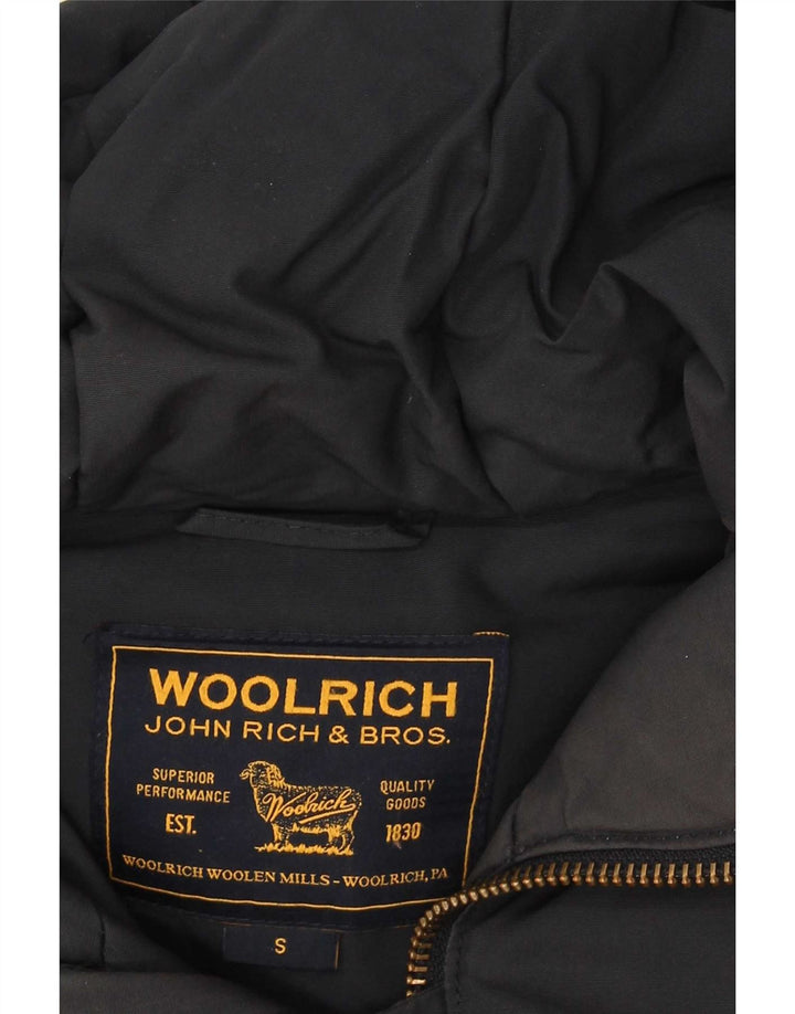 Мужская парка Woolrich с капюшоном UK 36, маленькая, темно-синяя