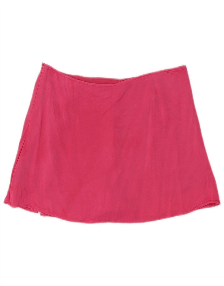 Женская юбка Zara Medium W28 из розовой вискозы