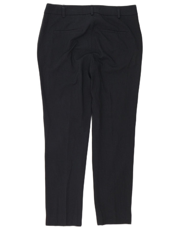 Женские узкие брюки-чиносы Zara EU 38 Small W28 L28 Темно-синие в тонкую полоску