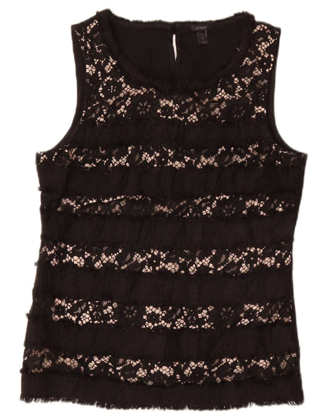 Женская блузка без рукавов J. CREW, топ UK 10, маленькая черная вискоза с цветочным принтом