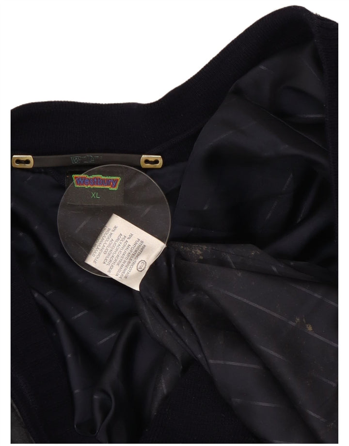 Мужской кардиган WESTBURY, свитер XL, темно-синий, акрил с цветными блоками