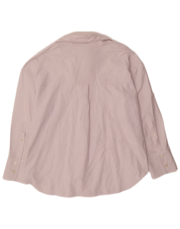 Женская рубашка оверсайз Zara UK 6 XS, белый хлопок