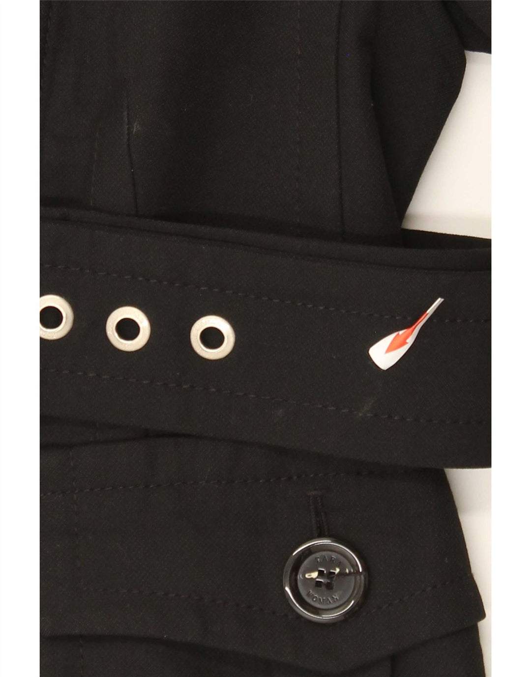Женская косуха Zara UK 12, средний черный полиэстер