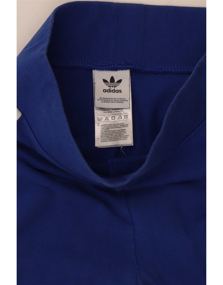 Женские леггинсы Adidas UK 8, маленькие синие, хлопок