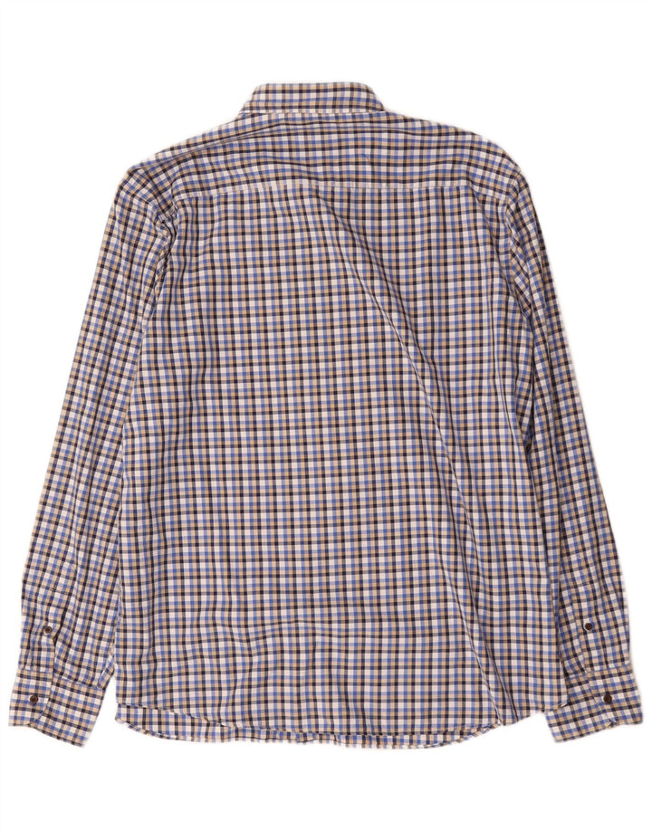 Мужская рубашка Massimo Dutti 2XL синяя в клетку