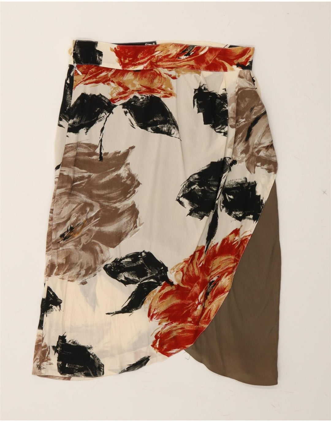 VINTAGE Womens Wrap Skirt IT 44 Medium W30  White Floral Vintage Vintage and Second-Hand Vintage from Messina Hembry 