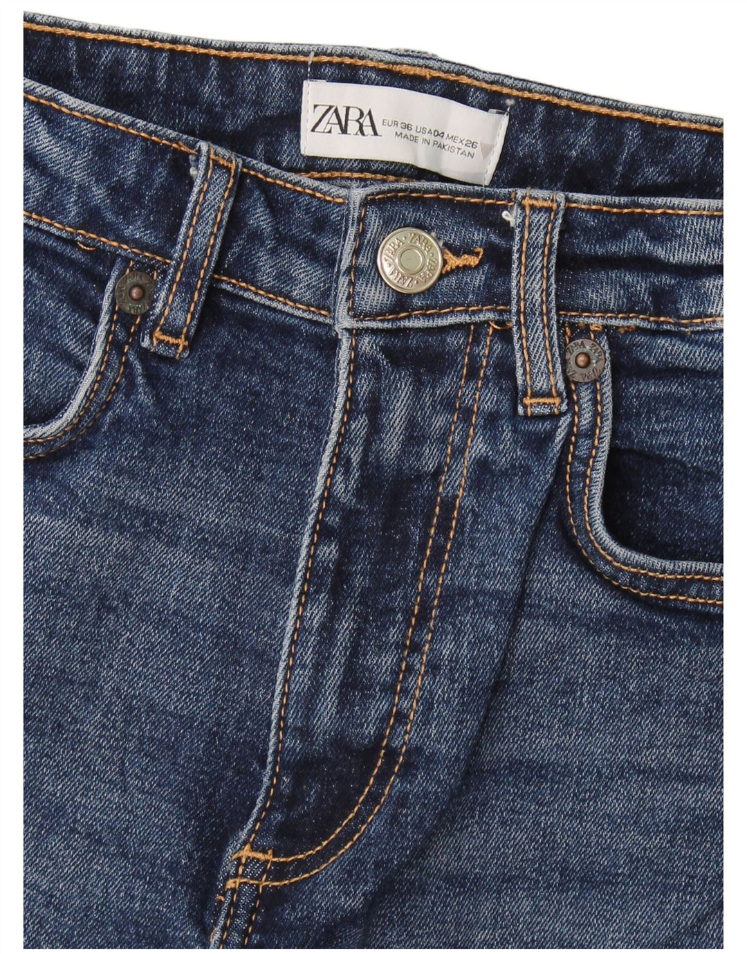 Женские джинсы Bootcut Zara EU 36 XS W26 L25 Темно-синие