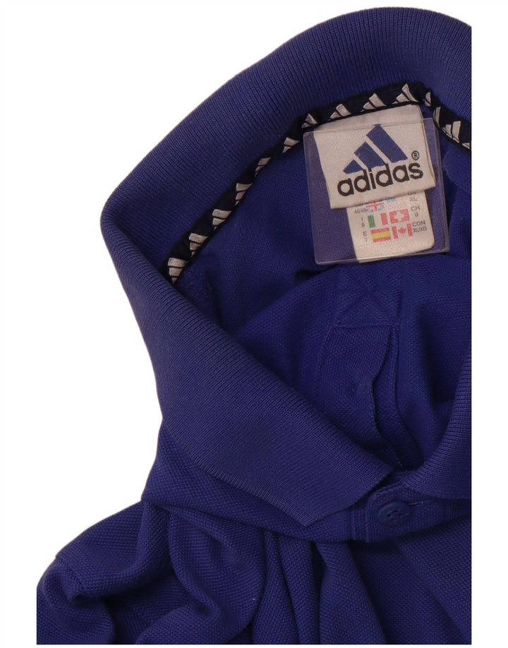 Мужская рубашка-поло ADIDAS UK 46/48 XL, синяя, хлопок
