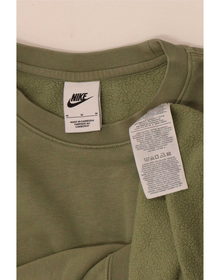 Мужской свитшот Nike, хлопковый джемпер среднего зеленого цвета, спортивный