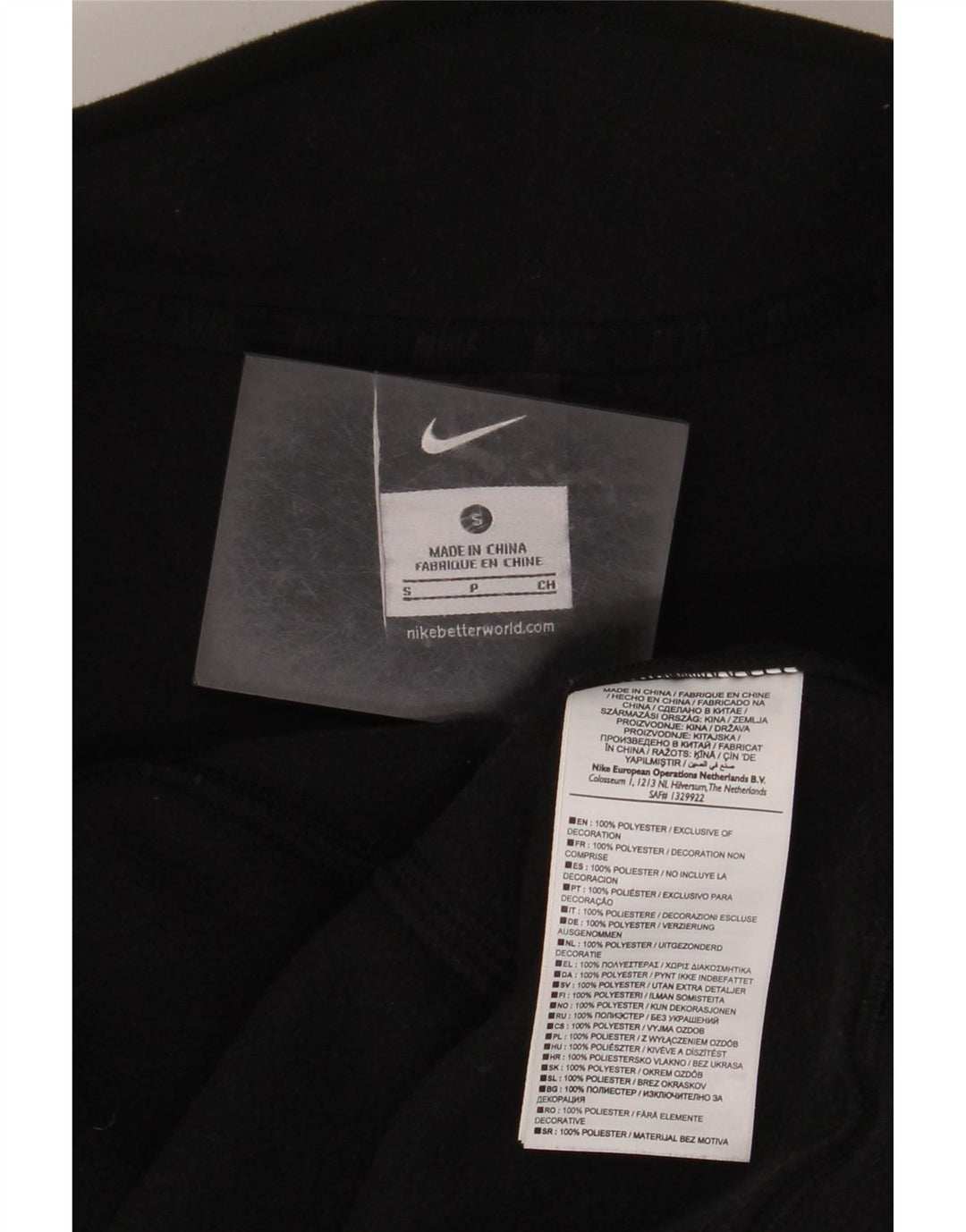 Мужская флисовая куртка NIKE UK 36, маленькая черная, полиэстер